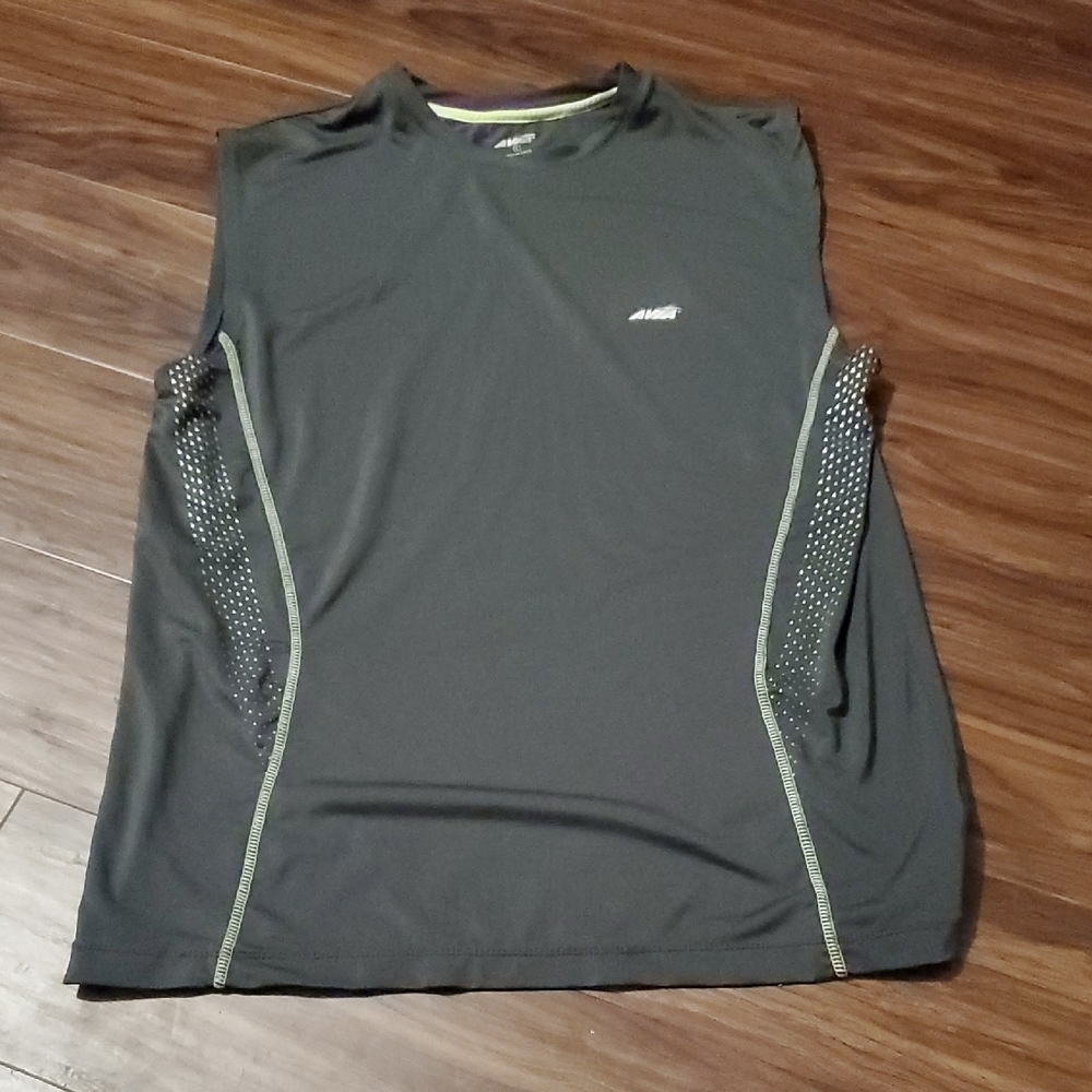 Avia Black Performance Tee with Lime Trim